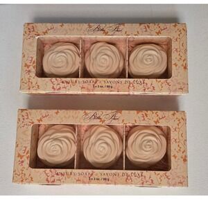 Bella Fiore Ivy & Castle Rose Luxury Soap Set Lot of 2 6 Bars 3 oz Floral NEW